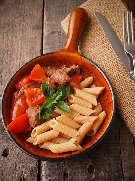 Tasty goulash with penne by Andreas Berheide Photography