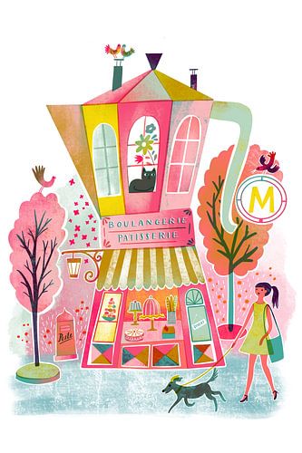 Franse koffie Patisserie Vintage