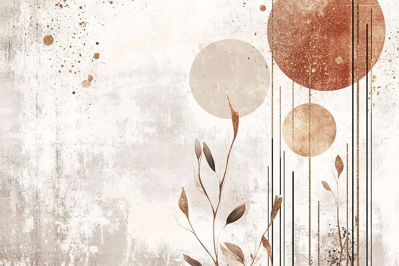 Minimalist plants and circles design by Imperial Art House