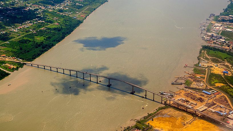 Paramaribo in vogelvlucht von Maarten Verhees