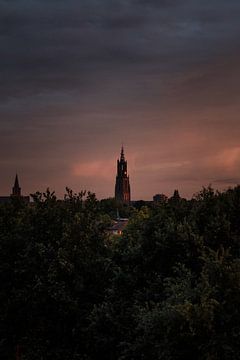 Amersfoort Onze Lieve Vrouwetoren van veraf van Amersfoort Fotoprint