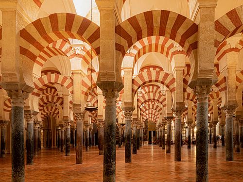 De beroemde bogen in de Mezquita van Cordoba