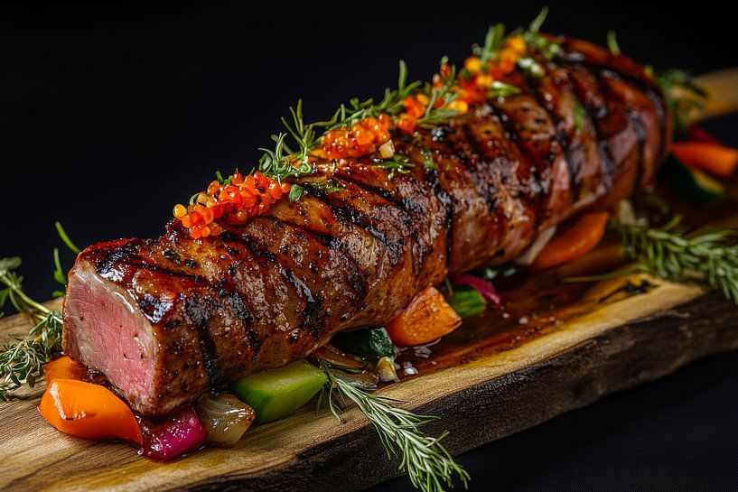 Grilled meat dish by Poster Art Shop