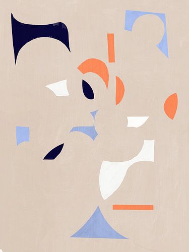 Geometrische vormen met contrasterende kleuren