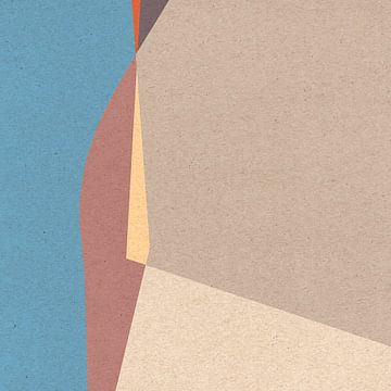 Modern retro. Abstracte en geometrische vormen nr. 17 van Dina Dankers