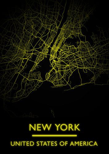 carte de New York (or)