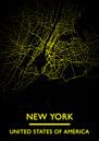 plattegrond New York (gold) van Bert Hooijer thumbnail