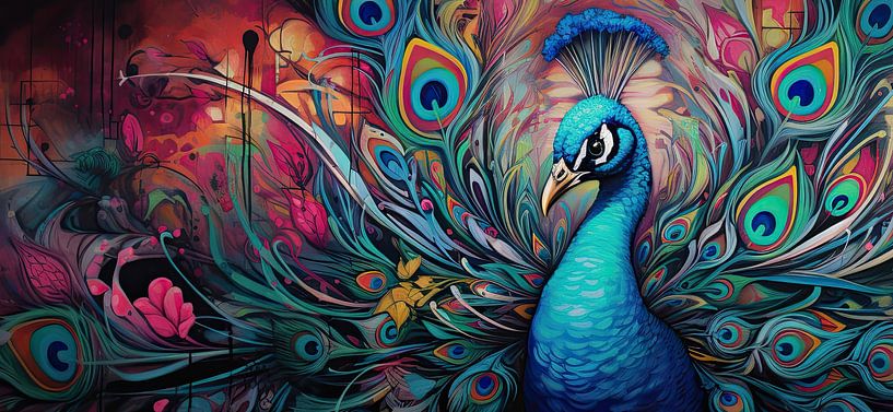 Birds: Peacocks by Eye catching paintings