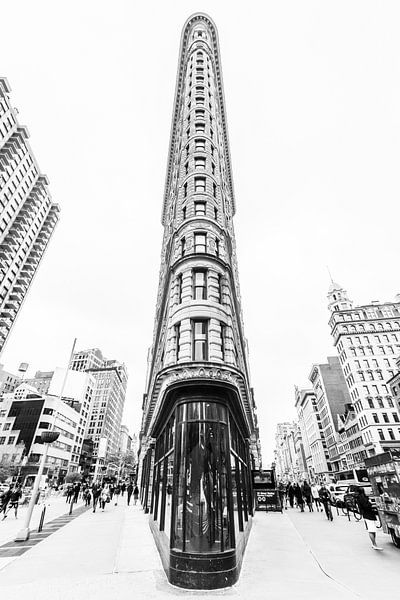 Flat Iron Building schwarz-weiß von Bert Nijholt
