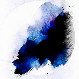 Modern Abstract Japandi Wabi Sabi Moon Art by FRESH Fine Art