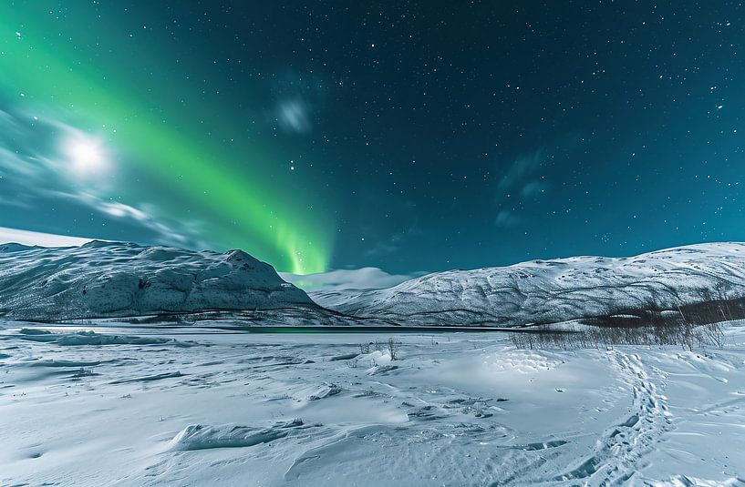 Polarlicht von fernlichtsicht