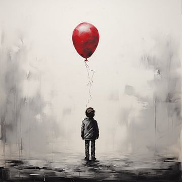 Jongen met ballon van TheXclusive Art