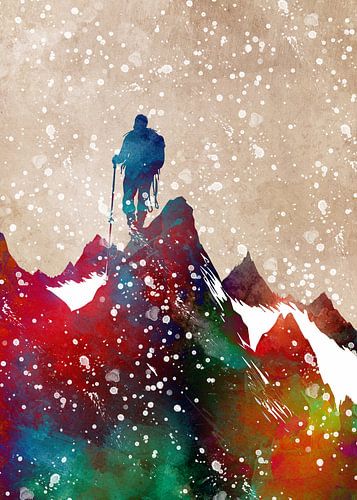 Bergbeklimmersport kunst #sport