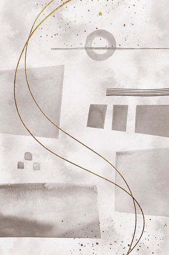 Abstract Mid Eeuw Ontwerp Nr. 3 - Speels