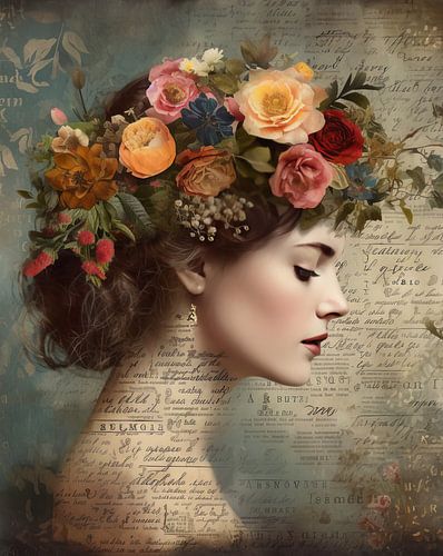 Romantisches Porträt im Vintage-Stil