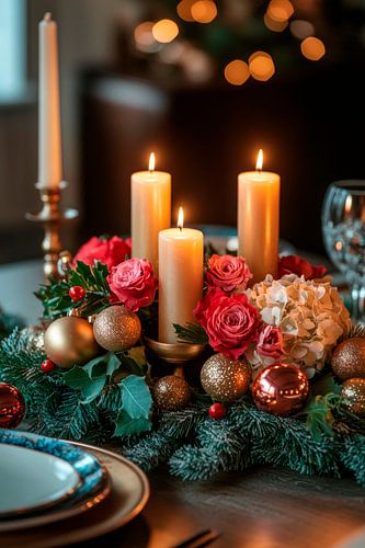 Kersttafel decoraties