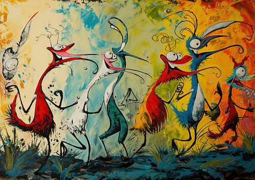 Abstract Dance Painting | Rhythmic Whimsy