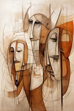 Abstracte gezichten van Bert Nijholt