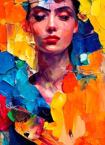 Abstract and vivid portrait of a woman, part 4