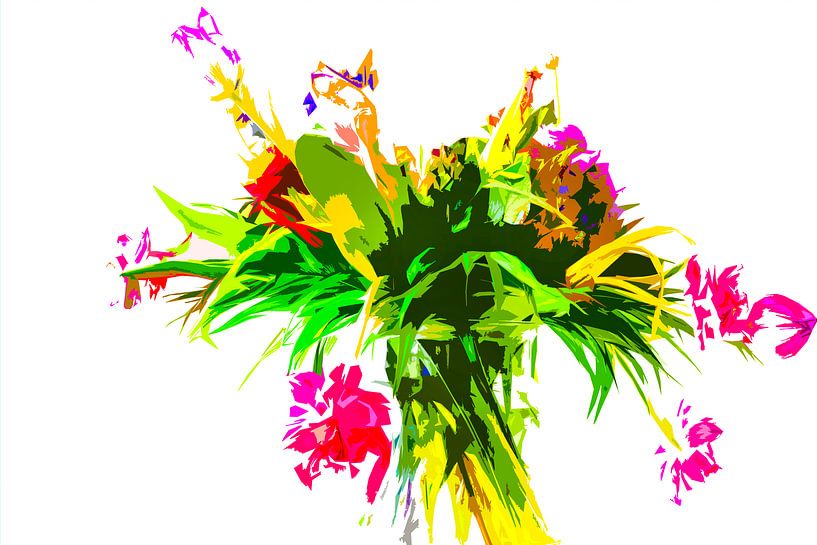 Stillleben von Blumen in einer Vase. von Maerten Prins