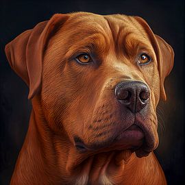 Portrait eines Tosa Inu Illustration