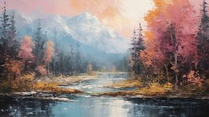 Paysage fluvial pittoresque