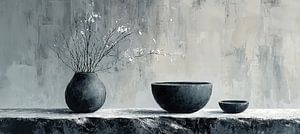 Stillleben Modern | Flüsternde monochrome Essenz