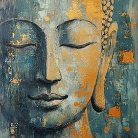 Buddha Porträt im Japandi Stil von Wilma Mesman