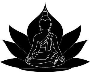 Bouddha avec une fleur