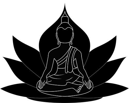 Bouddha avec une fleur