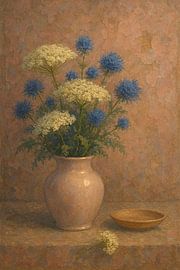 Stilleven berenklauw met distels en kom van Claudia Gründler