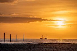 Zonsondergang aan de Noordzeekust van Achim Thomae Photography