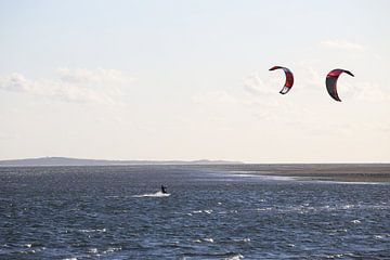 Kitesurfen op Terschelling (Waddenzee) van Jesse Coljee
