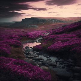 Heather highlands by Vythryd Arts