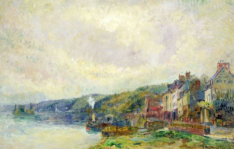Albert Charles Lebourg,The Seine at Croisset by finemasterpiece