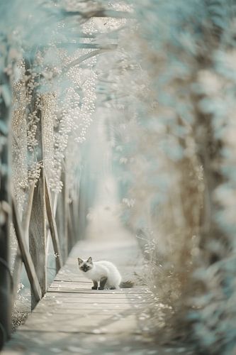 Dreamy Morning with a Siamese Kitten