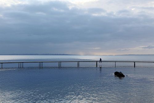 De stilte van het blauwe uur in Aarhus
