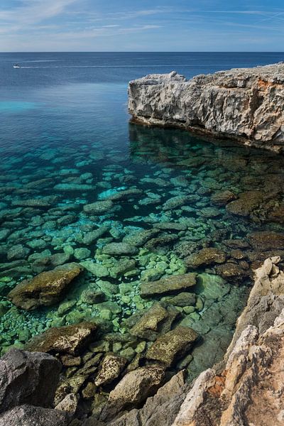 View through the water on the coast of Menorca by Leontine van der Stouw