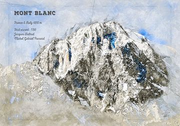 Mont Blanc, Frankrijk / Italië van Theodor Decker