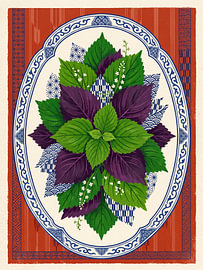 Botanical Harmony Plate by my pixel art