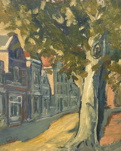 Plane trees on Waalstraat by Nop Briex