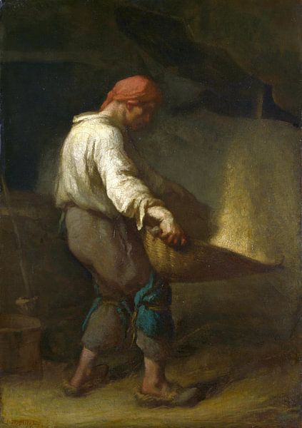 Un vanneur, Jean-François Millet par Des maîtres magistraux