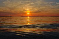 Zonsondergang over de Adriatische zee