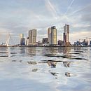 Réflexion de l'eau Wilhelminapier Rotterdam par Frans Blok Aperçu