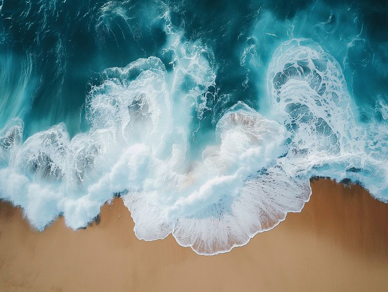 waves wash up on the beach by Egon Zitter
