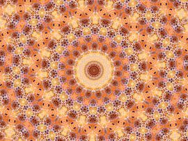 Mandala in Aprikose (Lachsrosa) von Caroline Lichthart