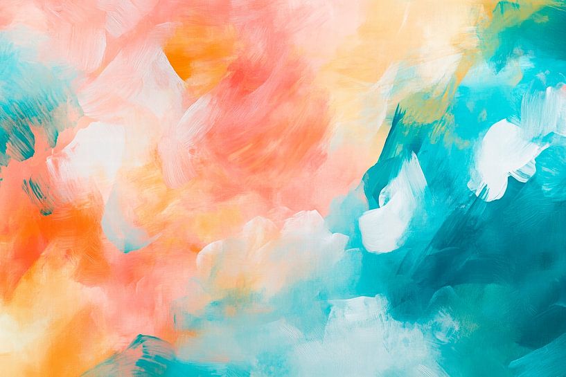 Play of colours in pastel - Abstract by Poster Art Shop