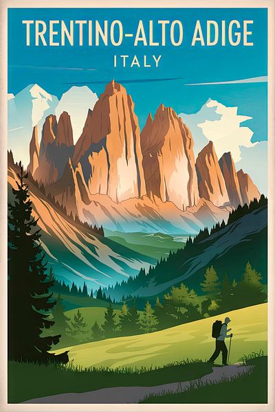 Trentino-Alto Adige, Italie. par Poster Art Shop