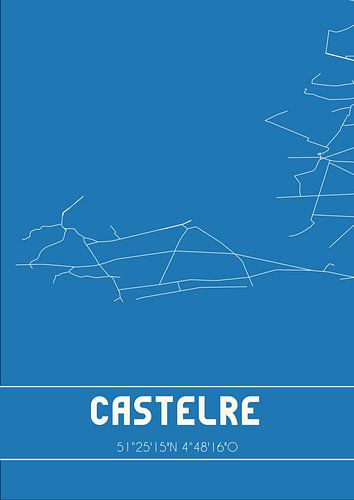 Blaupause | Karte | Castelre (Nordbrabant)