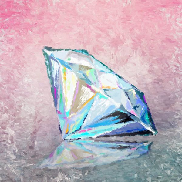 Diamant-abstrakt van Marion Tenbergen